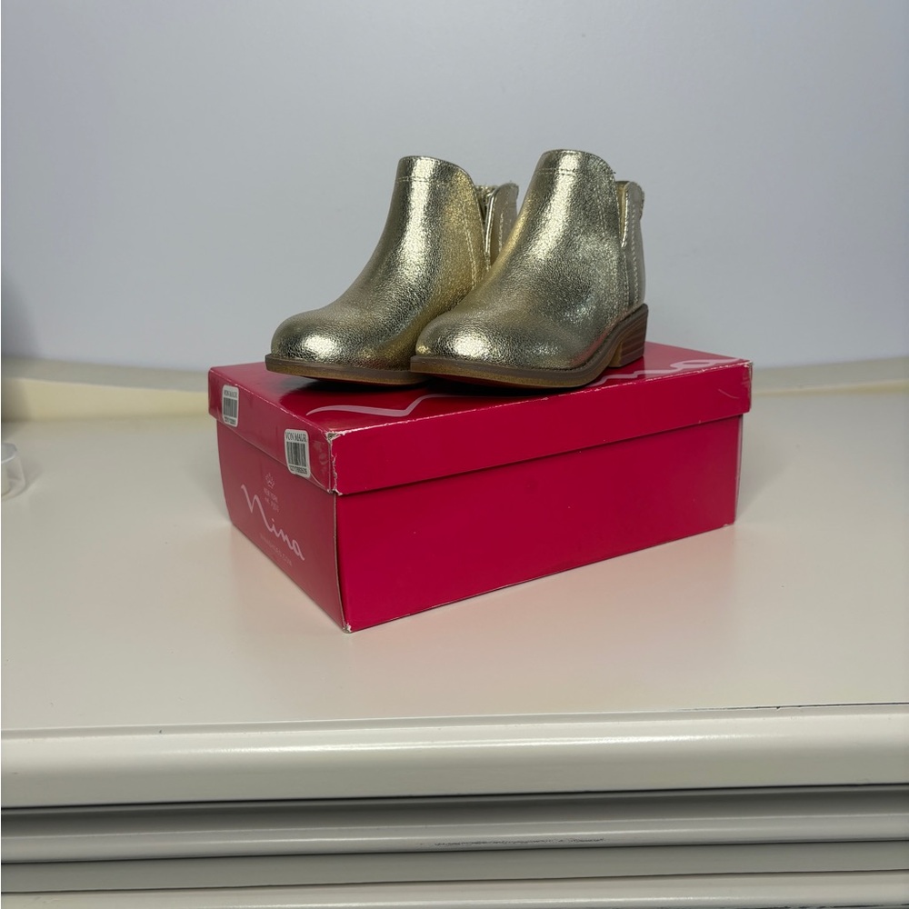 Gold Ankle Boots